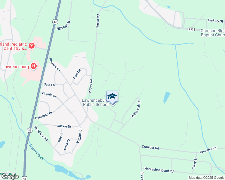 map of restaurants, bars, coffee shops, grocery stores, and more near 1049 Alex Dr in Lawrenceburg