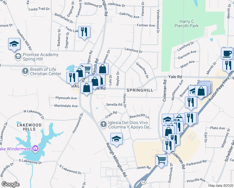 map of restaurants, bars, coffee shops, grocery stores, and more near in Memphis
