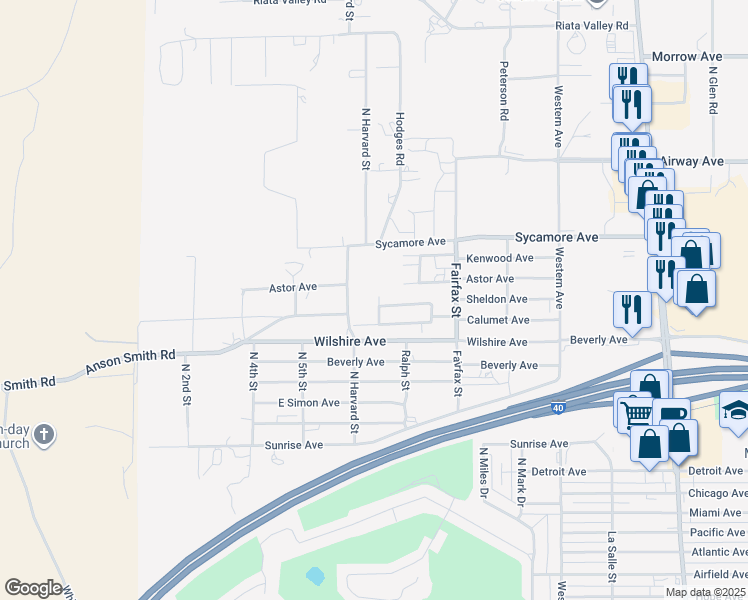 map of restaurants, bars, coffee shops, grocery stores, and more near 3289 Tierra del Sol Drive in Kingman