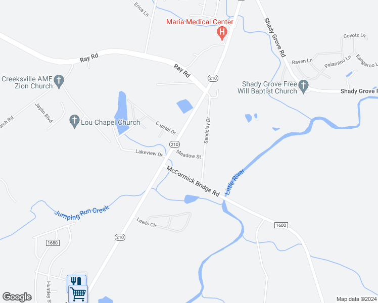 map of restaurants, bars, coffee shops, grocery stores, and more near 83 Meadow Street in Spring Lake