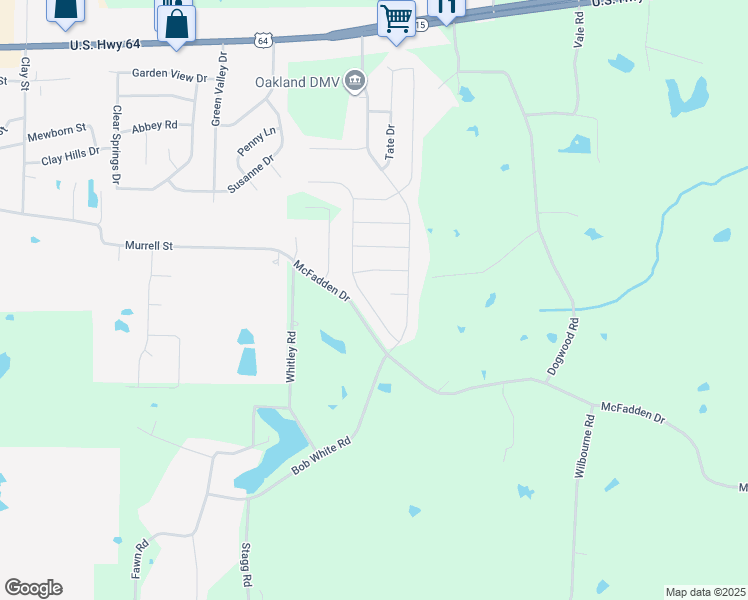 map of restaurants, bars, coffee shops, grocery stores, and more near 1120 McFadden Drive in Oakland