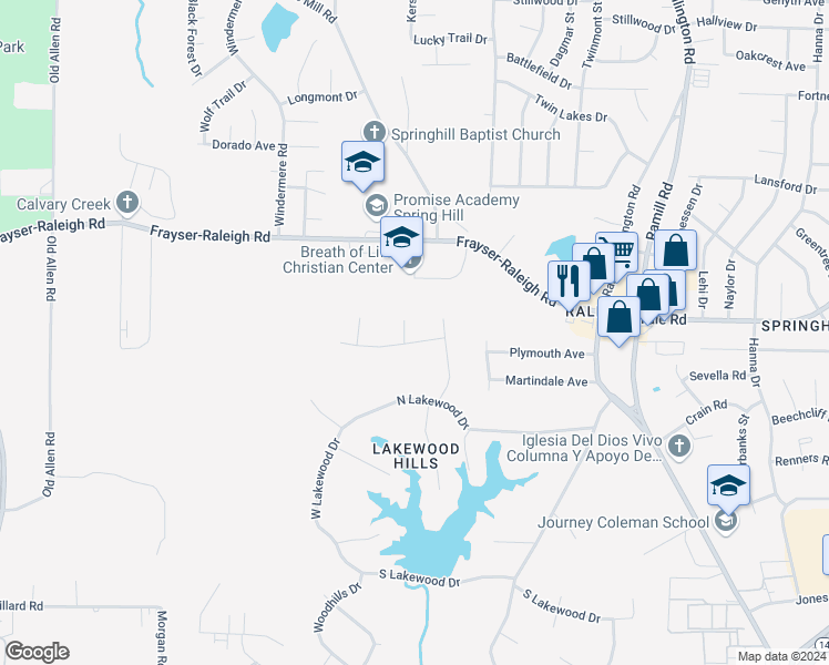 map of restaurants, bars, coffee shops, grocery stores, and more near 3828 Northwind Drive in Memphis