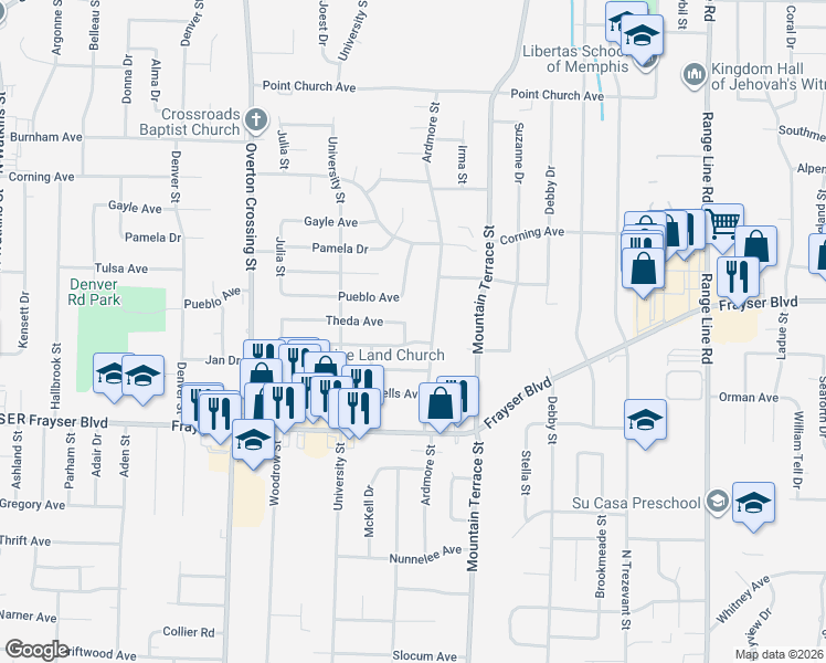 map of restaurants, bars, coffee shops, grocery stores, and more near 2314 Cassie Avenue in Memphis