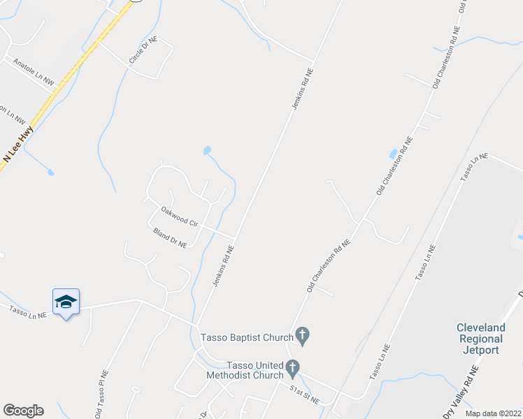 map of restaurants, bars, coffee shops, grocery stores, and more near 344 Jenkins Road Northeast in Cleveland