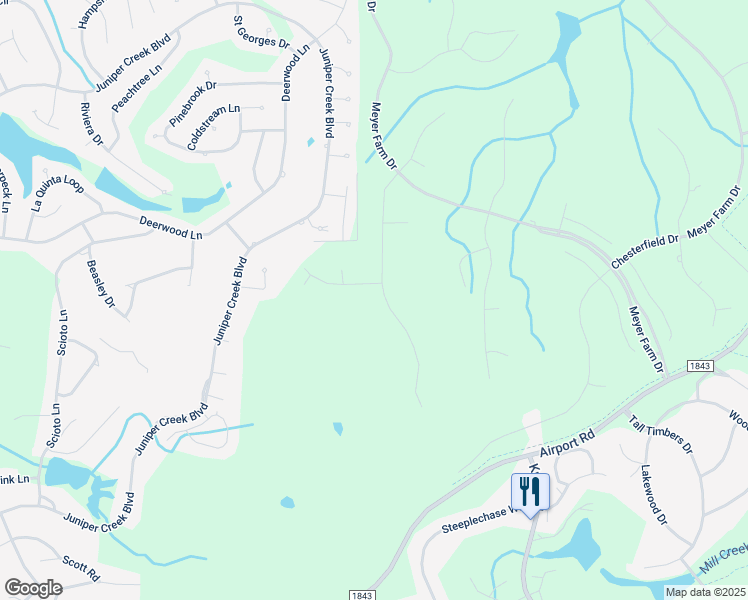 map of restaurants, bars, coffee shops, grocery stores, and more near 118 Brookfield Drive in Pinehurst