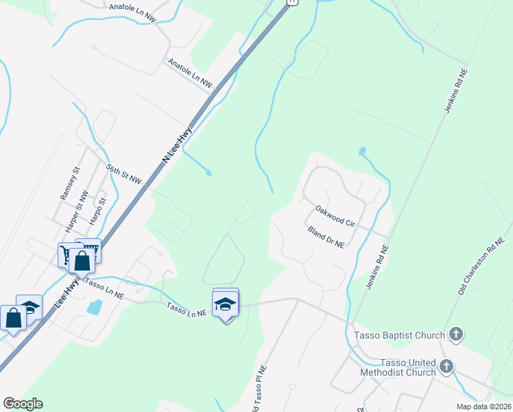map of restaurants, bars, coffee shops, grocery stores, and more near 330 Ashlin Meadow Lane Northeast in Cleveland
