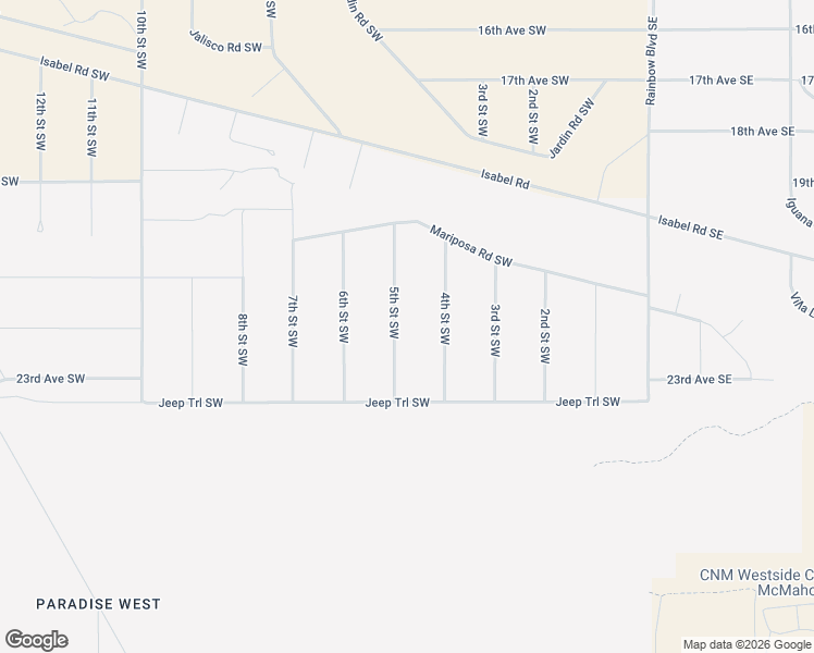 map of restaurants, bars, coffee shops, grocery stores, and more near 2204 5th Street Southwest in Rio Rancho