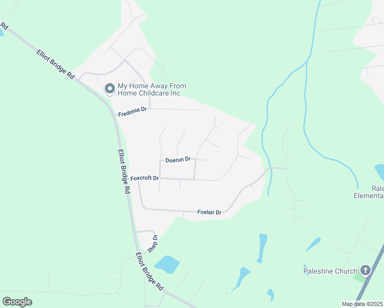 map of restaurants, bars, coffee shops, grocery stores, and more near 7109 Hunters Point Drive in Fayetteville