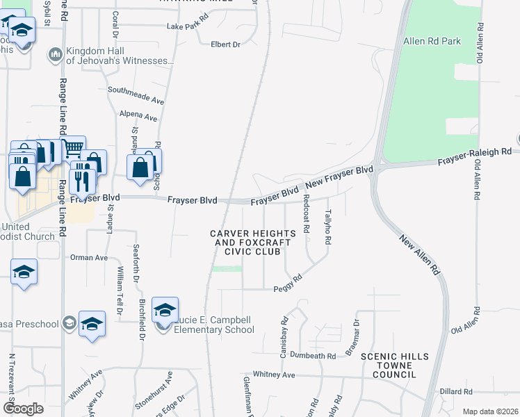 map of restaurants, bars, coffee shops, grocery stores, and more near 3456 Margaretta Road in Memphis