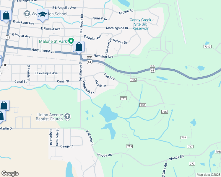 map of restaurants, bars, coffee shops, grocery stores, and more near 316 Bledsoe Drive in Wynne