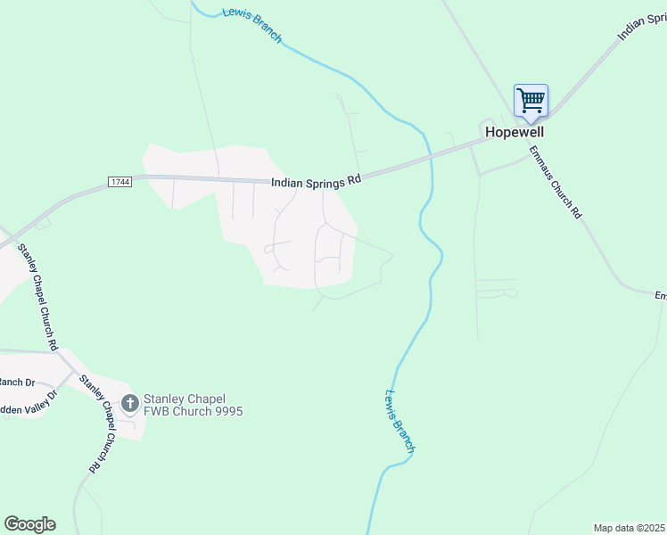 map of restaurants, bars, coffee shops, grocery stores, and more near 103 Ram's Place in Mount Olive