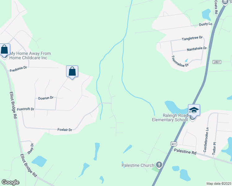 map of restaurants, bars, coffee shops, grocery stores, and more near 310 Dogtrot Court in Fayetteville