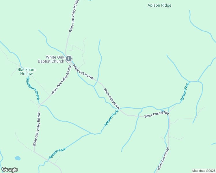 map of restaurants, bars, coffee shops, grocery stores, and more near White Oak Road Northwest in Cleveland