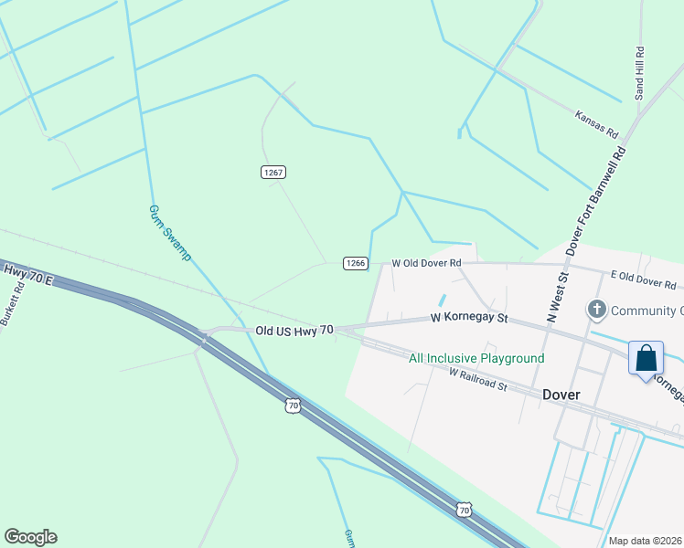 map of restaurants, bars, coffee shops, grocery stores, and more near 350 State Road 1266 in Dover