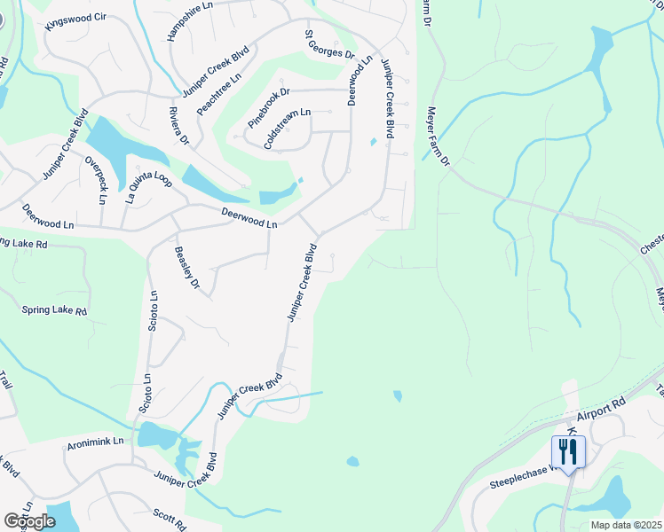 map of restaurants, bars, coffee shops, grocery stores, and more near 8 Morris Lane in Pinehurst