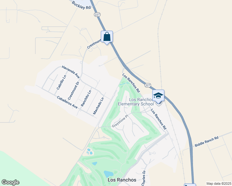 map of restaurants, bars, coffee shops, grocery stores, and more near 1326 Miraleste Drive in San Luis Obispo