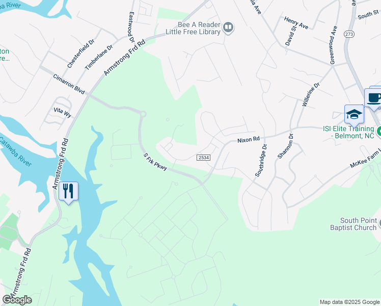 map of restaurants, bars, coffee shops, grocery stores, and more near 4040 Armstrong Farm Drive in Belmont