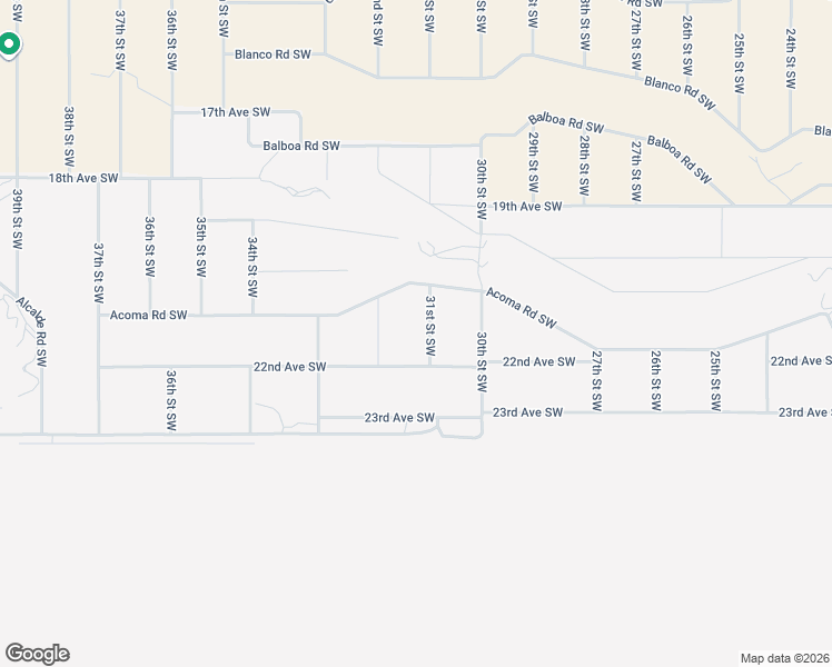 map of restaurants, bars, coffee shops, grocery stores, and more near 2217 31st Street Southwest in Rio Rancho