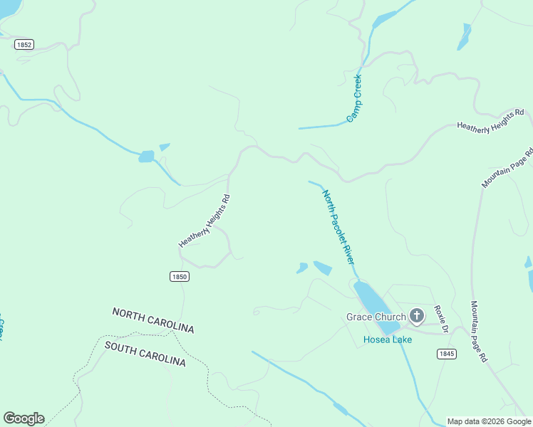 map of restaurants, bars, coffee shops, grocery stores, and more near 489 Heatherly Heights Road in Saluda