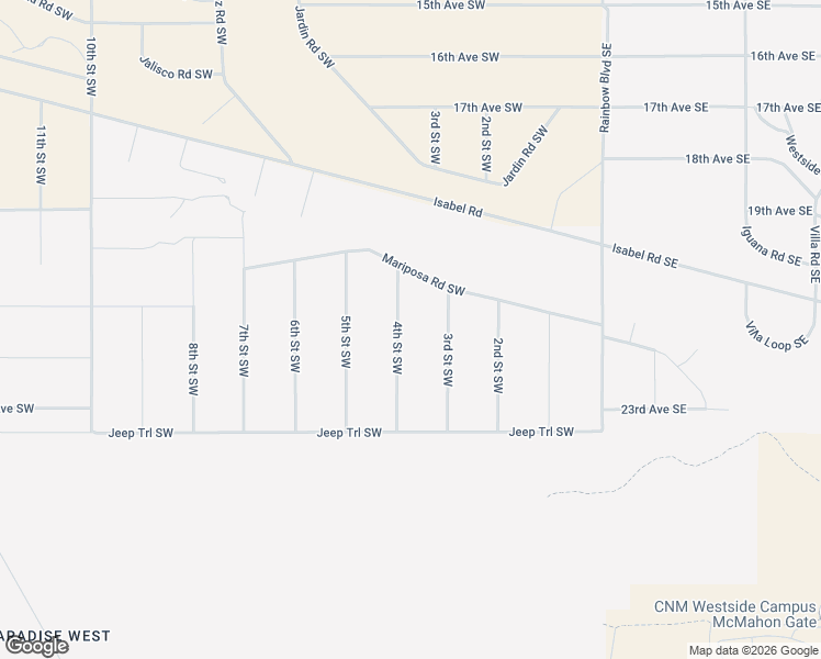 map of restaurants, bars, coffee shops, grocery stores, and more near 2112 4th Street Southwest in Rio Rancho