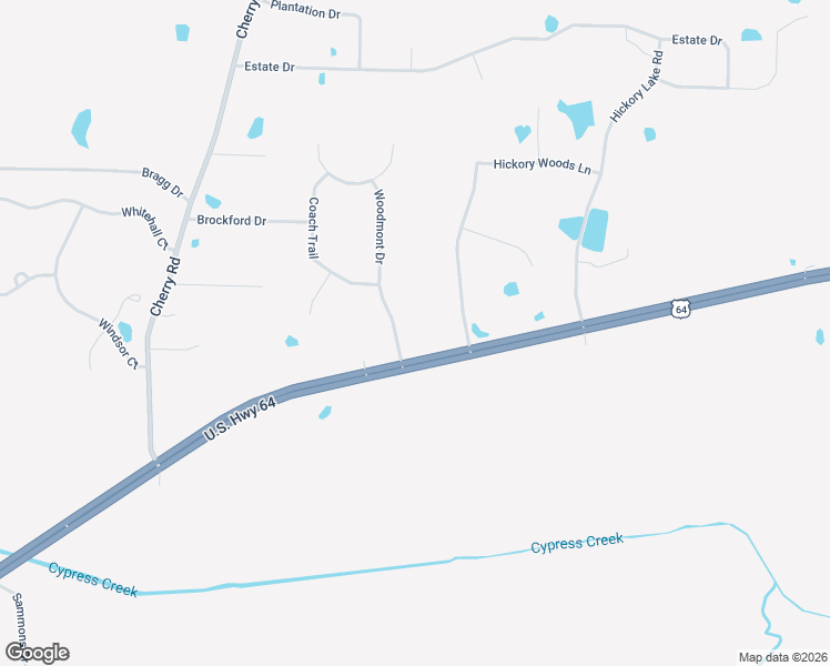 map of restaurants, bars, coffee shops, grocery stores, and more near 50 Woodmont Drive in Hickory Withe