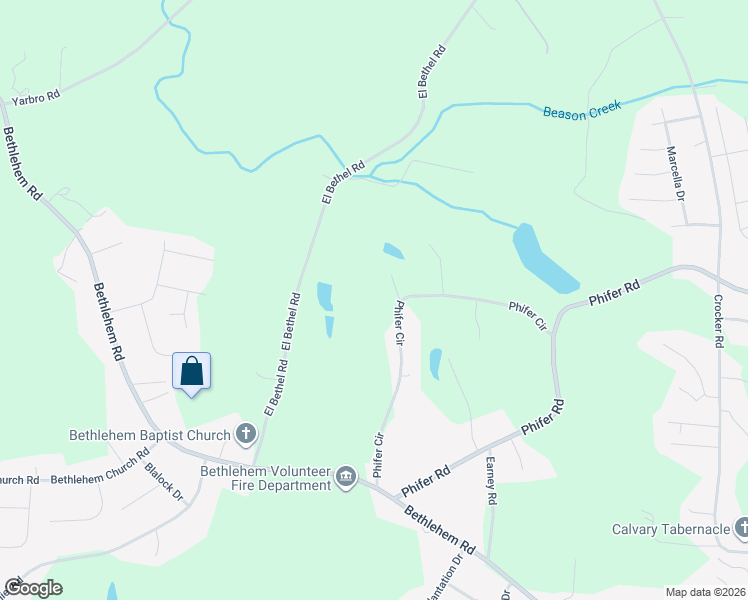 map of restaurants, bars, coffee shops, grocery stores, and more near 147-151 Phifer Circle in Kings Mountain