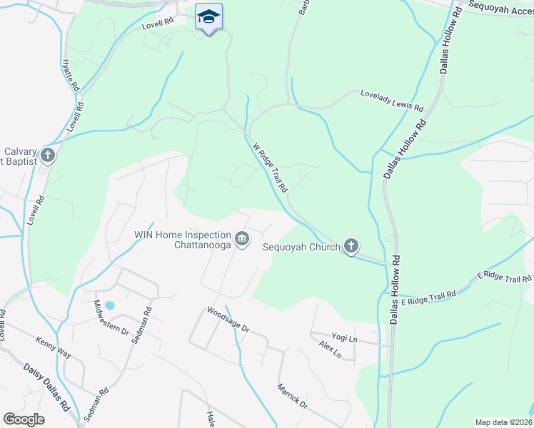 map of restaurants, bars, coffee shops, grocery stores, and more near 1769 Haleigh Terrace in Soddy-Daisy