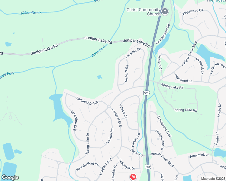 map of restaurants, bars, coffee shops, grocery stores, and more near 75 Vernon Lane in Pinehurst