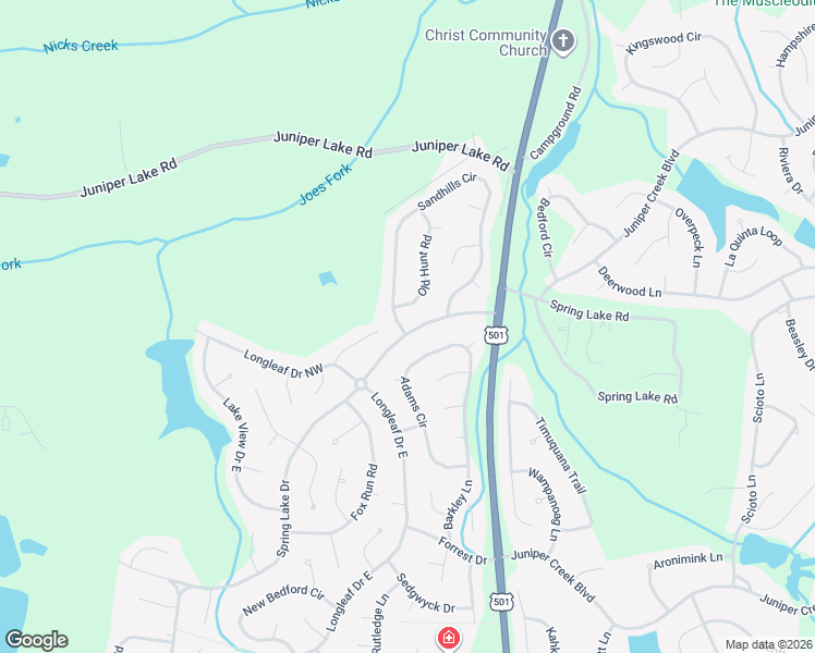 map of restaurants, bars, coffee shops, grocery stores, and more near 415 Spring Lake Drive in Pinehurst