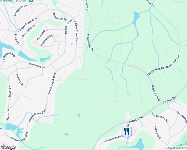 map of restaurants, bars, coffee shops, grocery stores, and more near 111 Brookfield Drive in Pinehurst