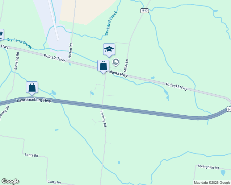 map of restaurants, bars, coffee shops, grocery stores, and more near 4536 Whitney Lane in Lawrenceburg