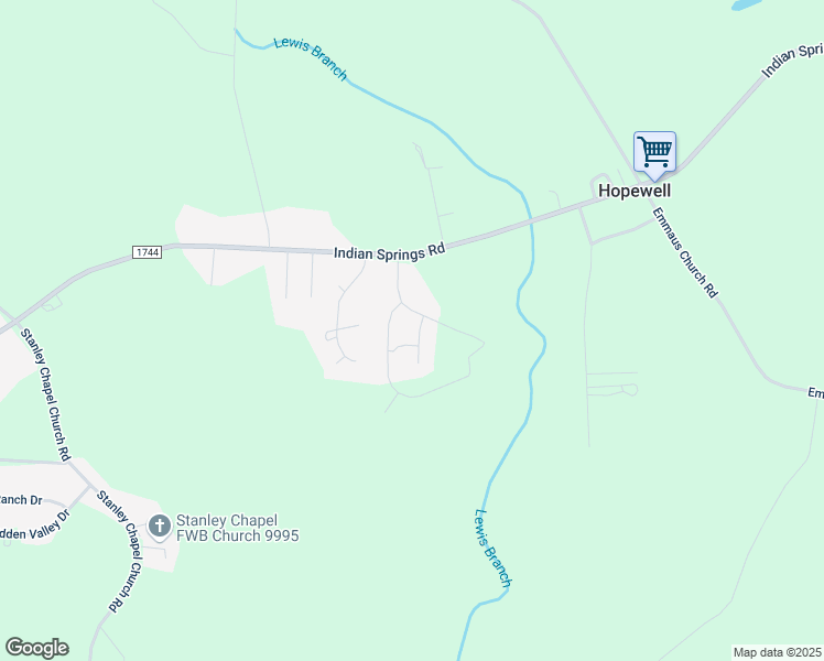 map of restaurants, bars, coffee shops, grocery stores, and more near 103 Ram's Place in Mount Olive