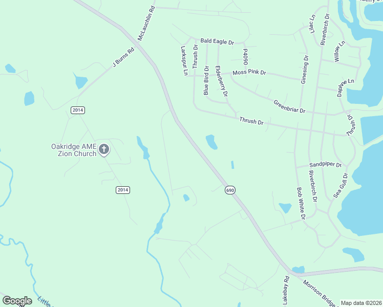 map of restaurants, bars, coffee shops, grocery stores, and more near 2816 Lobelia Road in Vass