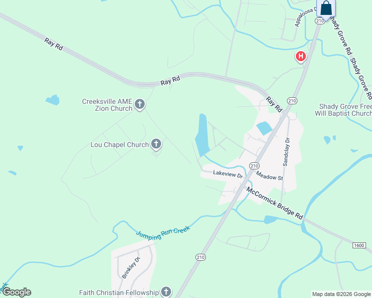 map of restaurants, bars, coffee shops, grocery stores, and more near 301 Lous Chapel Road in Spring Lake