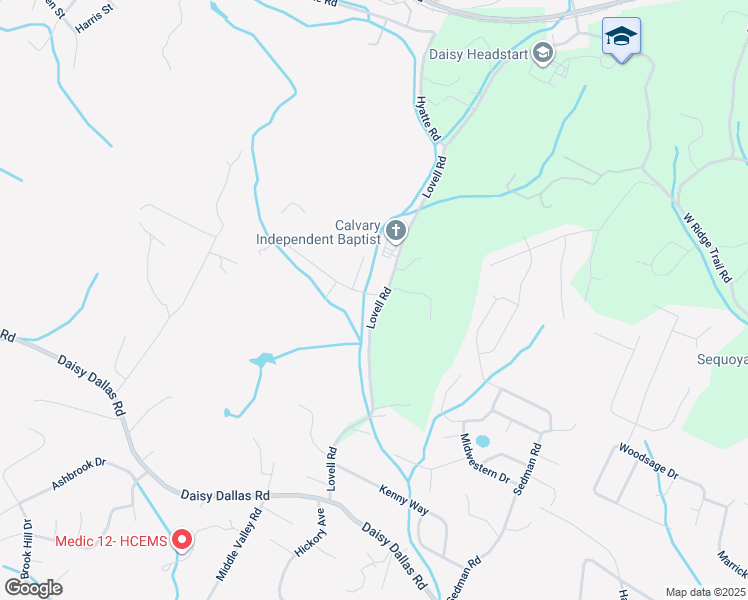 map of restaurants, bars, coffee shops, grocery stores, and more near 9035 Lovell Rd in Hixson