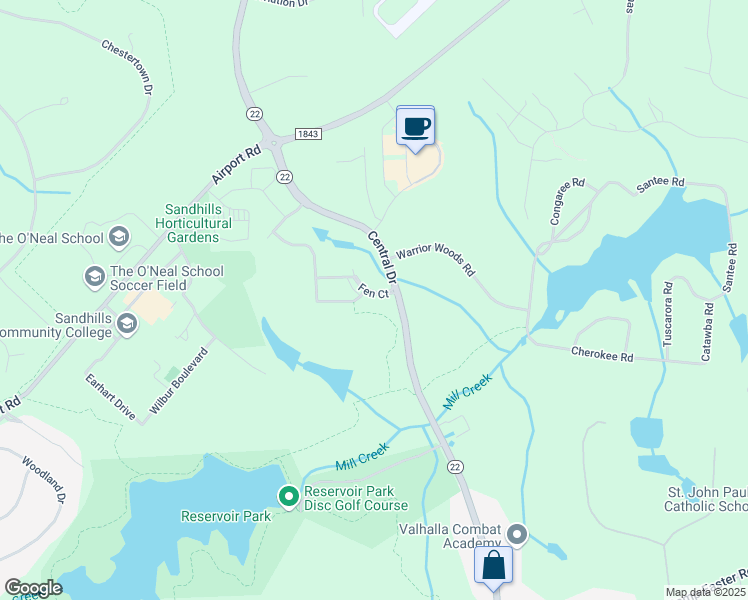 map of restaurants, bars, coffee shops, grocery stores, and more near 1730 Central Drive in Carthage