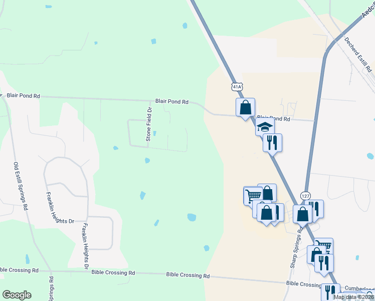 map of restaurants, bars, coffee shops, grocery stores, and more near 472 Cascade Drive in Winchester