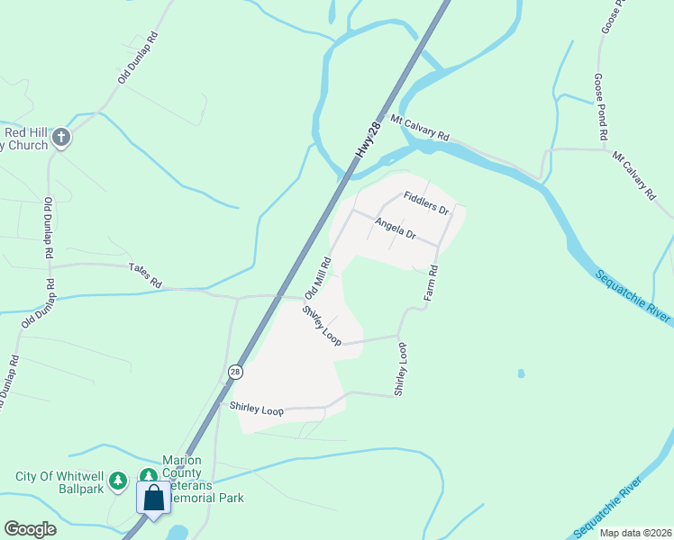 map of restaurants, bars, coffee shops, grocery stores, and more near 248 Old Mill Road in Whitwell