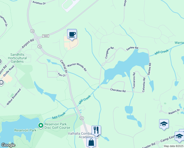 map of restaurants, bars, coffee shops, grocery stores, and more near 269 Warrior Woods Road in Carthage