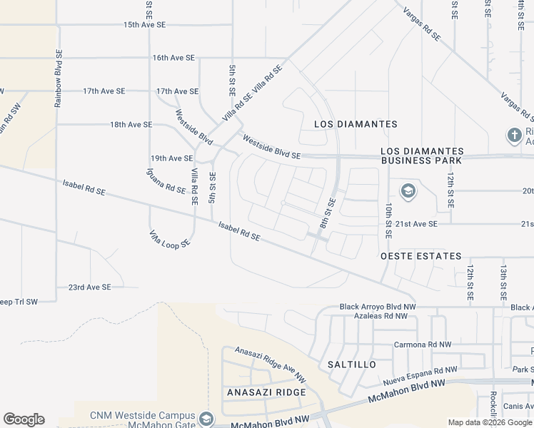 map of restaurants, bars, coffee shops, grocery stores, and more near 2113 7th Street Southeast in Rio Rancho