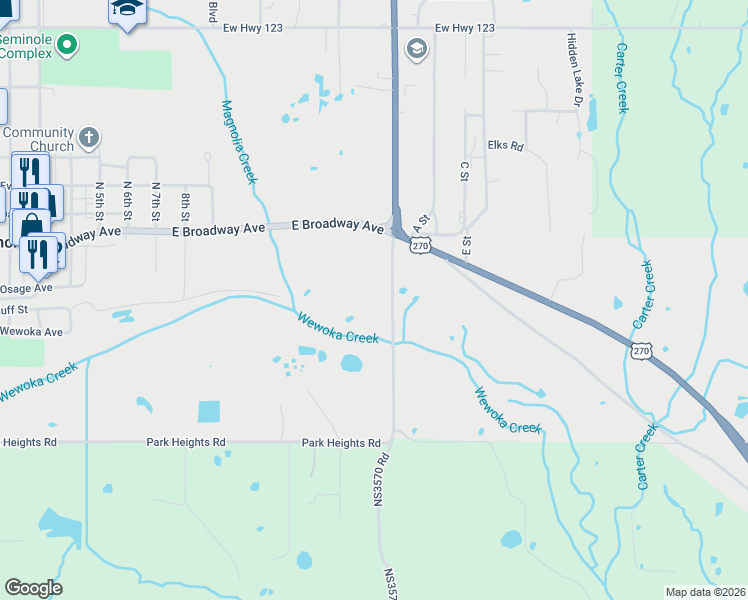 map of restaurants, bars, coffee shops, grocery stores, and more near 101-407 South Harvey Road in Seminole