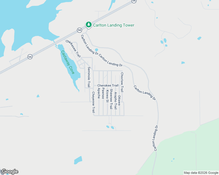 map of restaurants, bars, coffee shops, grocery stores, and more near Shawnee Trail in Eufaula