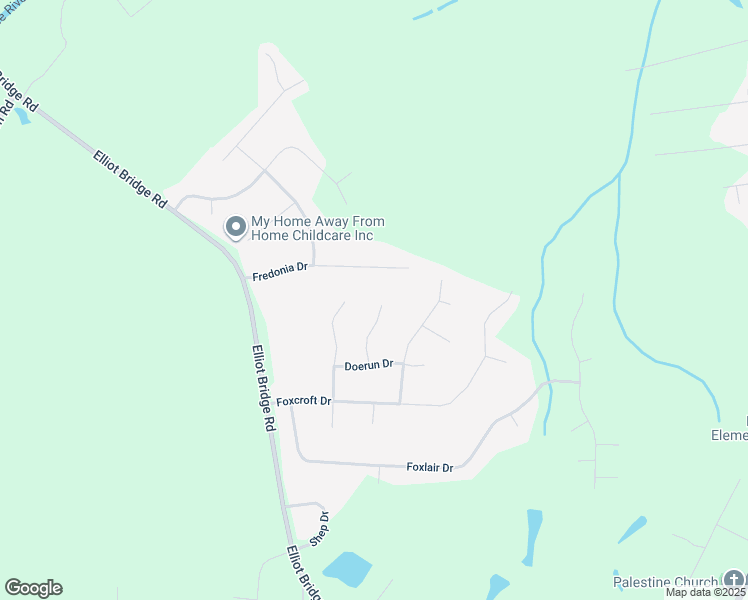map of restaurants, bars, coffee shops, grocery stores, and more near 7095 Beagle Run in Fayetteville