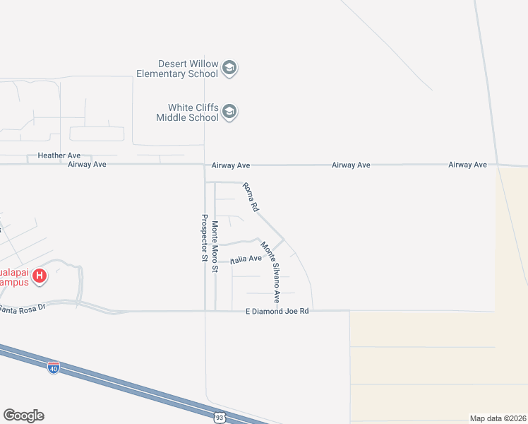 map of restaurants, bars, coffee shops, grocery stores, and more near 4069 Roma Rd in Kingman