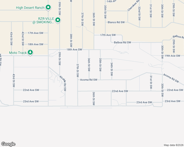 map of restaurants, bars, coffee shops, grocery stores, and more near 2122 36th Street Southwest in Rio Rancho