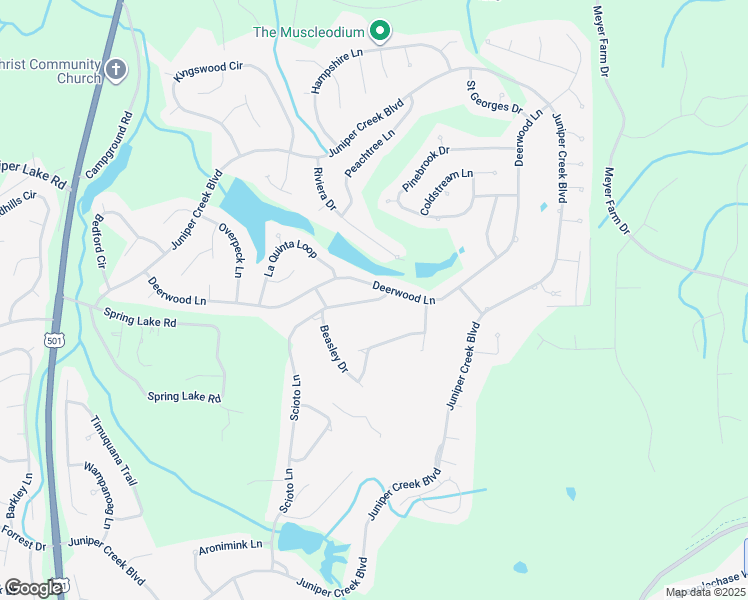 map of restaurants, bars, coffee shops, grocery stores, and more near 73 Scioto Lane in Pinehurst