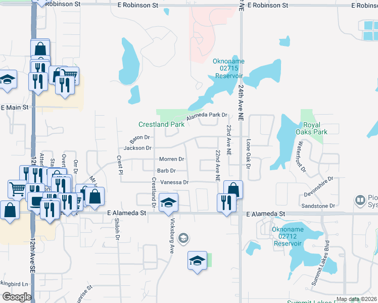 map of restaurants, bars, coffee shops, grocery stores, and more near 309 Cindy Avenue in Norman
