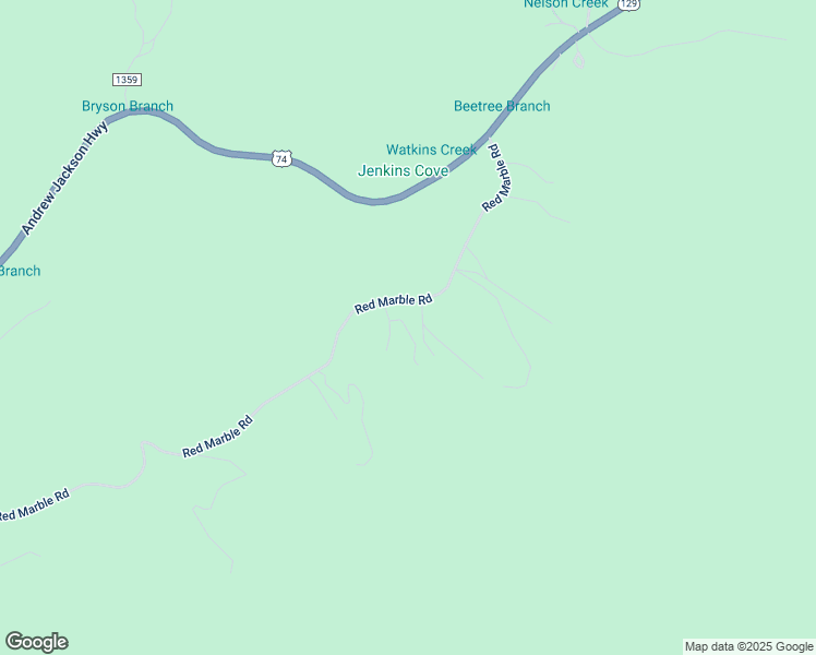 map of restaurants, bars, coffee shops, grocery stores, and more near 1520 Red Marble Road in Andrews