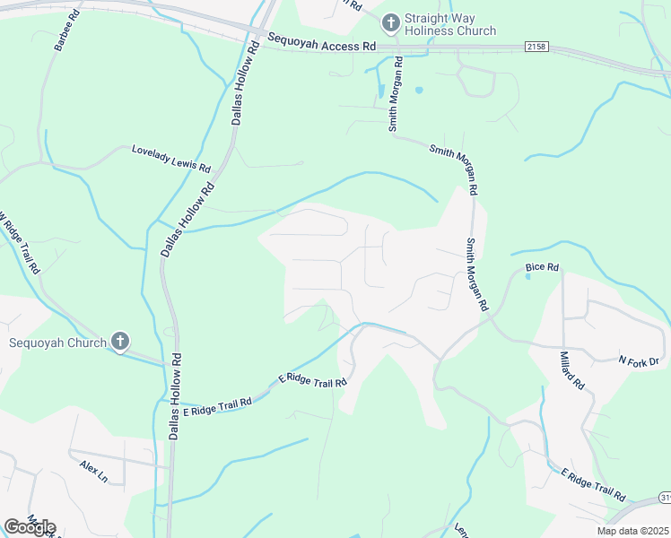 map of restaurants, bars, coffee shops, grocery stores, and more near 9147 Broad Leaf Lane in Soddy-Daisy