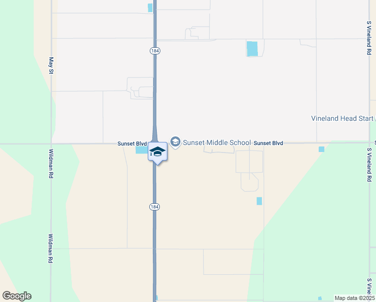 map of restaurants, bars, coffee shops, grocery stores, and more near 8301 Sunset Boulevard in Bakersfield